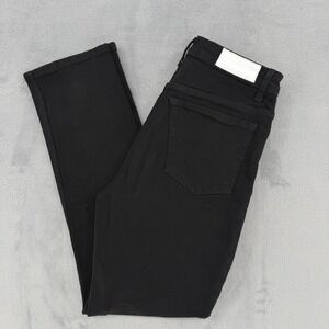 RE DONE High‎ Rise Black Straight Leg Strech Jeans Womens Size 29